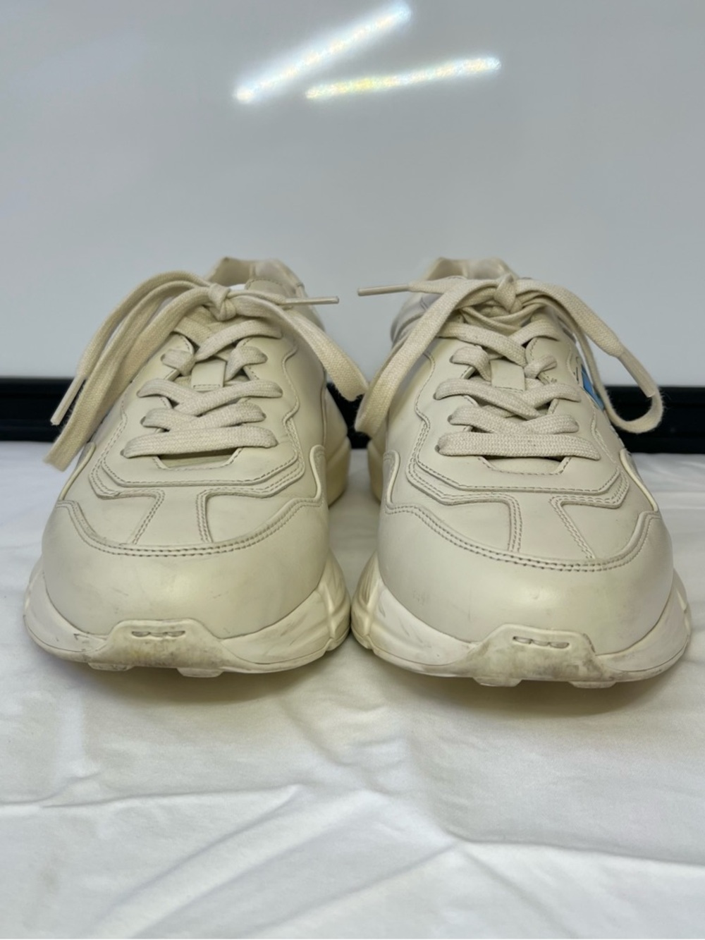 Gucci x Disney Rhyton “Donald Duck Flash” Leather Chunky Sneakers Size 8 - Picture 6 of 14